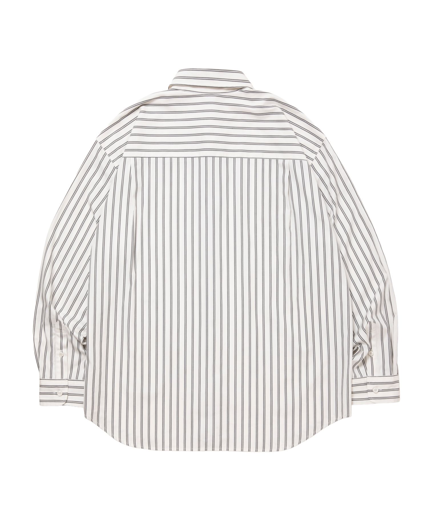 R9 STRIPE SHIRT (WHITE5254) / オープンカラー ストライプ シャツ