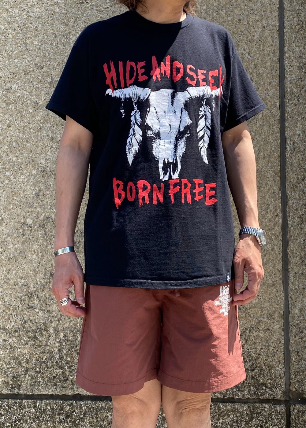 Buffalo Skull S/S Tee (BLACK) / バッファロー スカル プリントTee