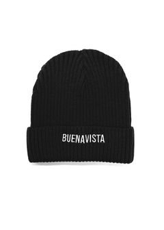 BV knit cap (BLACK) / ロゴ刺繍 ニット キャップ