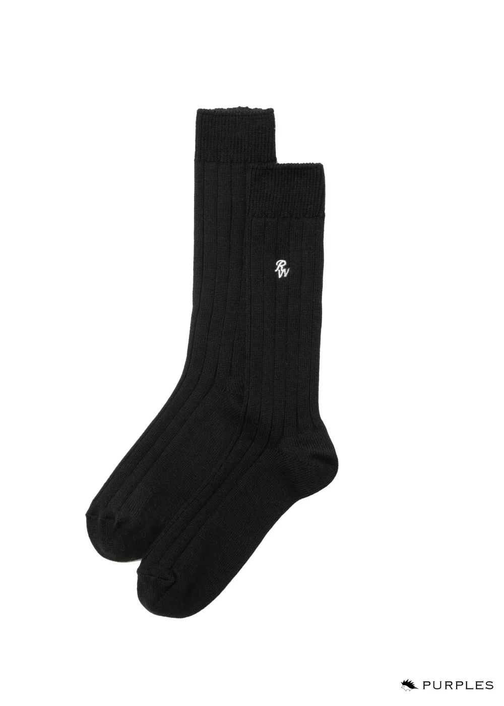 【ラスト1点】R9 PURPLE SOX (BLACK) / ×パープルズ コラボ ジャガードロゴ ソックス