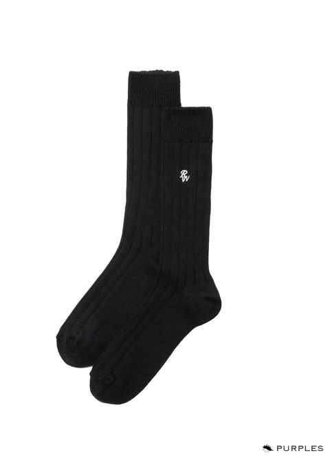【ラスト1点】R9 PURPLE SOX (BLACK) / ×パープルズ コラボ ジャガードロゴ ソックス