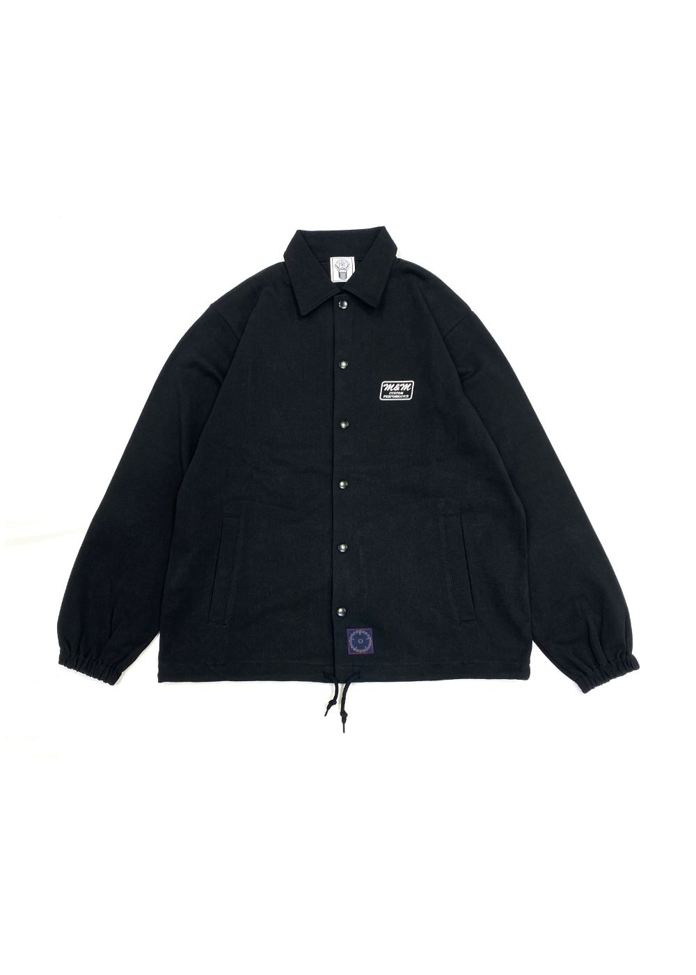 COTTON COACH JACKET (BLACK) / コットン 天竺 コーチジャケット