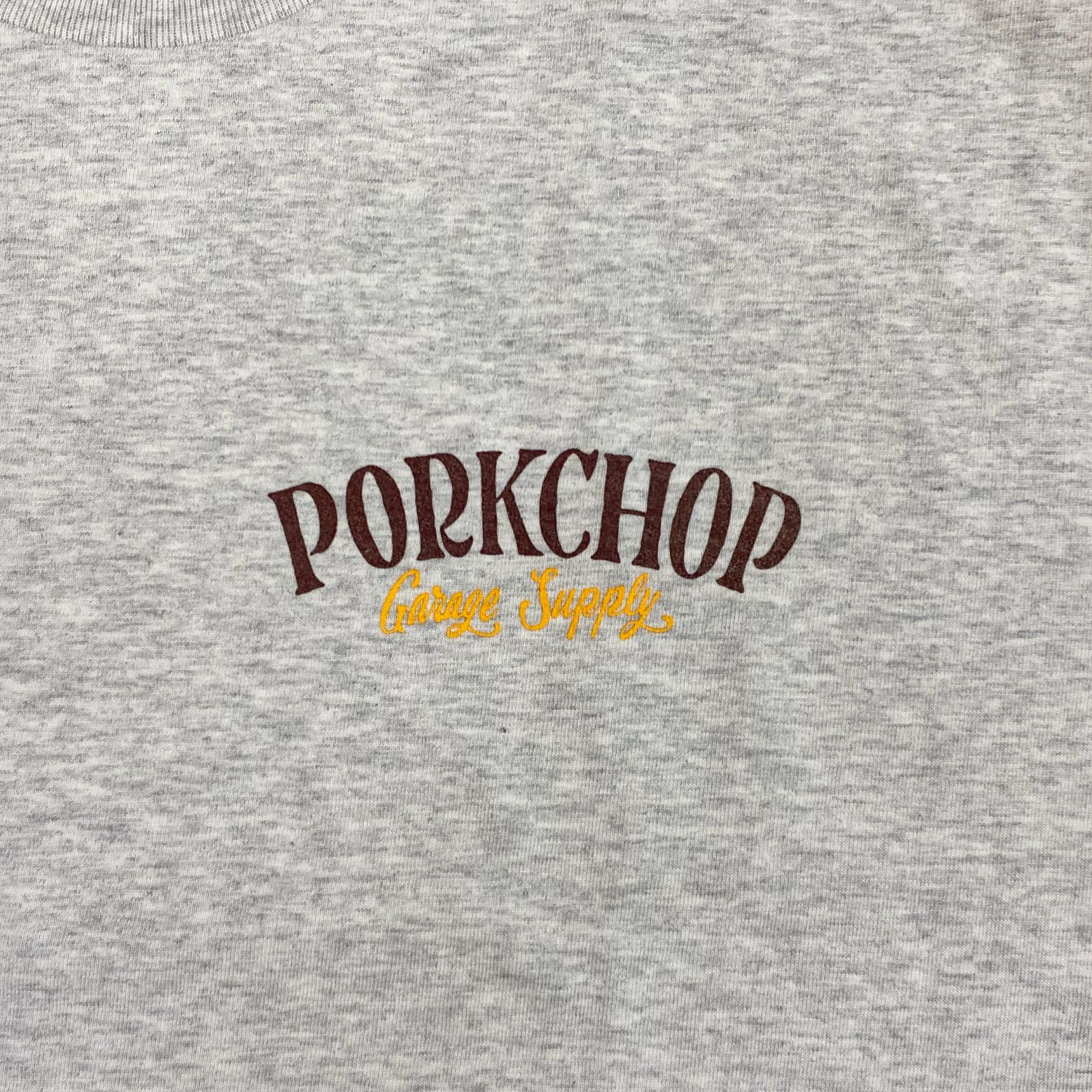 PORKCHOP グレー Tシャツ Lサイズ PORKCHOP GARAGE SUPPLY - PORK BACK TEE (GRAY) / ポークバック