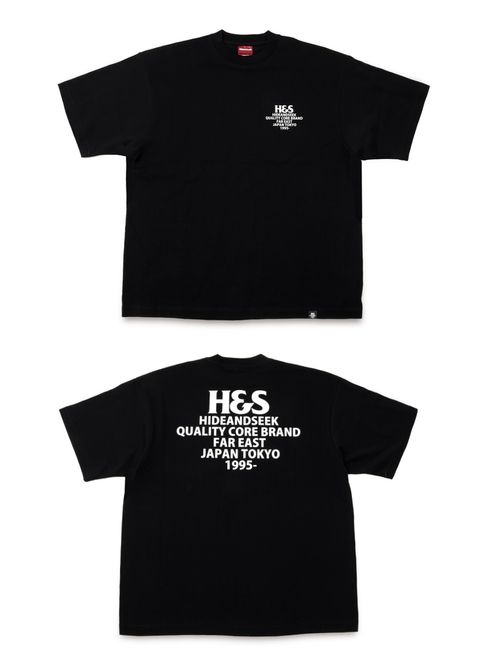 H&S Logo S/S Tee (BigSilhouette) (BLACK) / ヘビーオンス ワイド Tシャツ
