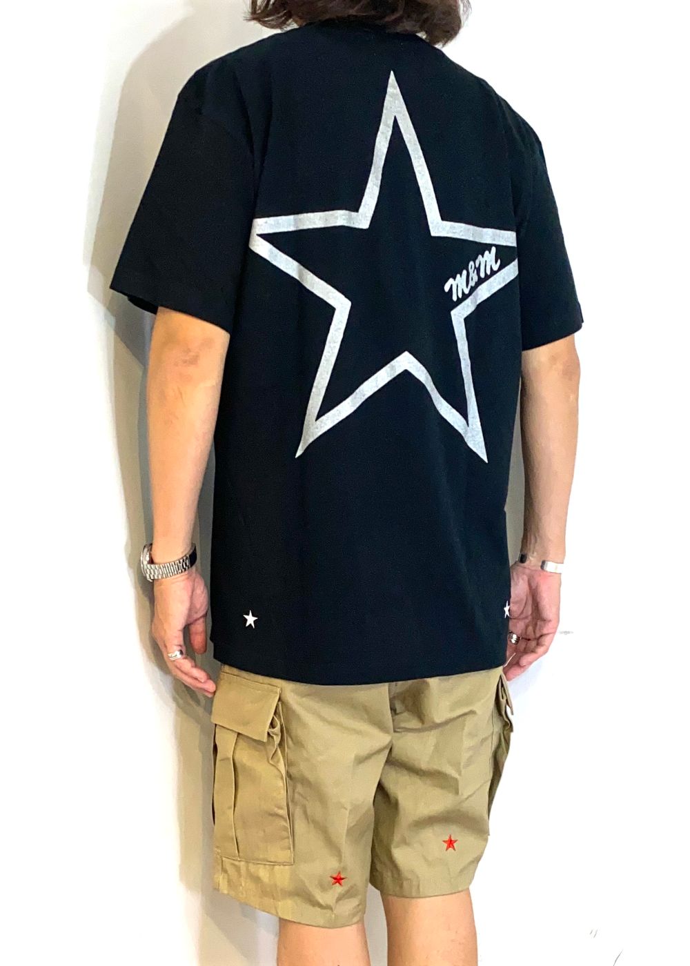 Edge Star Pocket Tee (BLACK) / バックプリント ポケットTシャツ