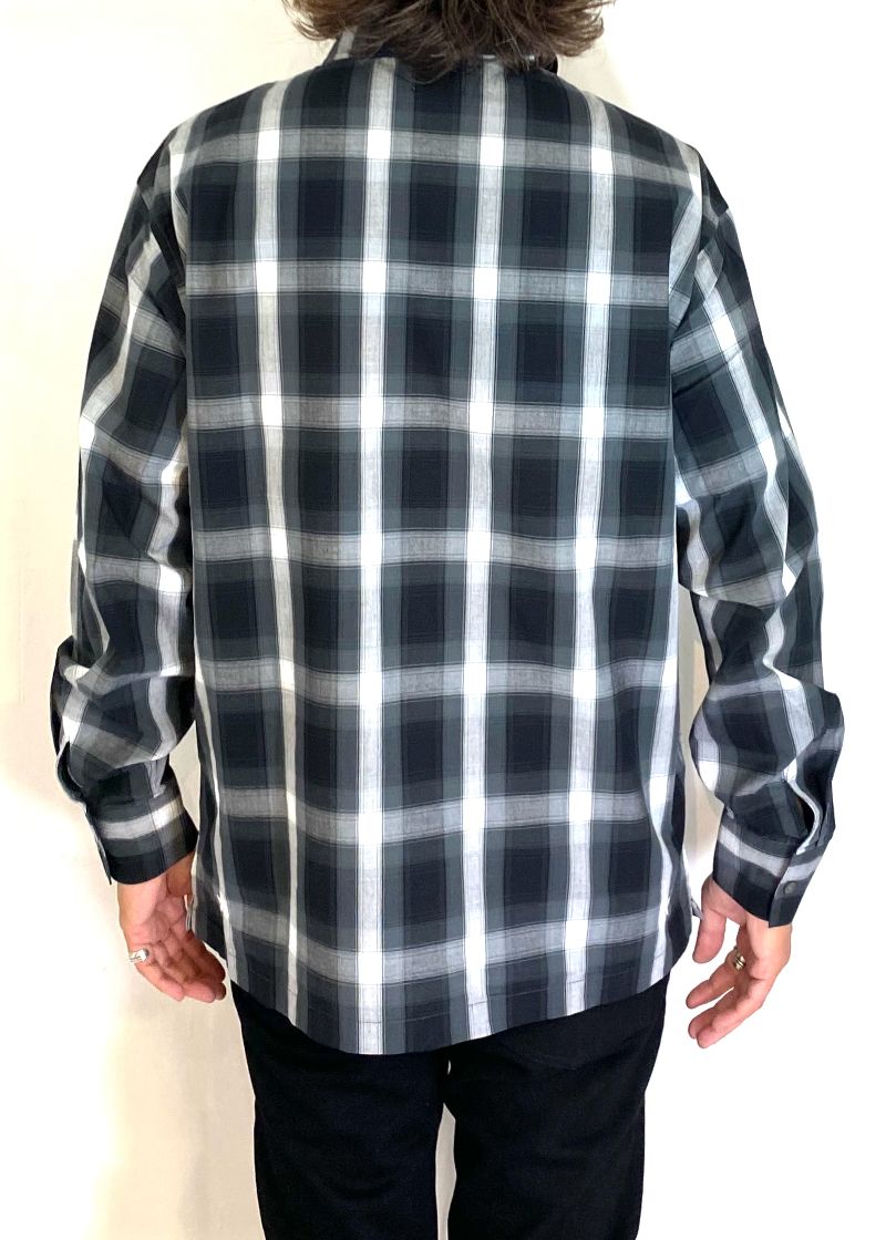 L/S CHECK SHIRT (BLACK×WHITE) / チェック L/S シャツ