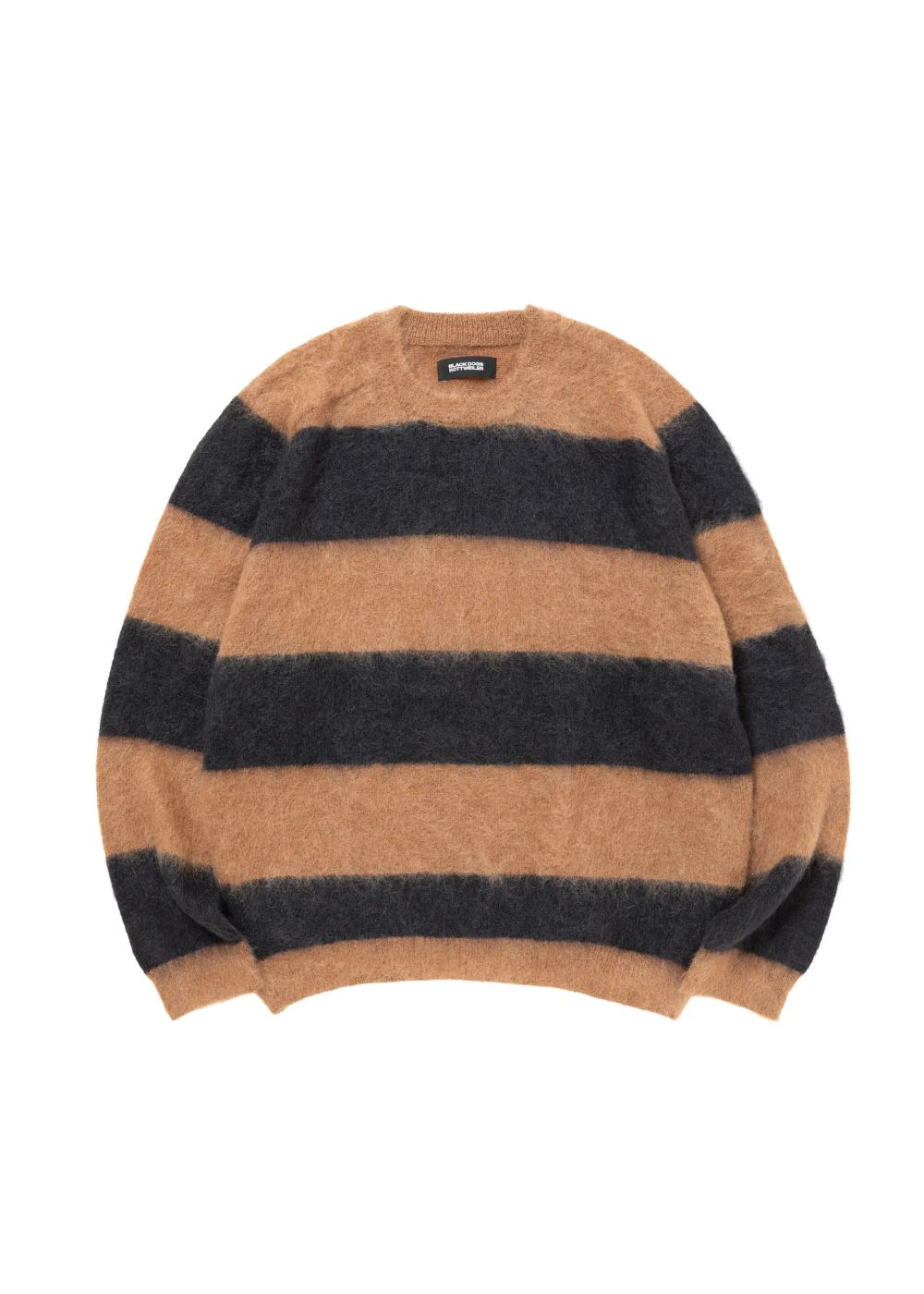 BORDER KNIT (BEIGE) / ボーダー モヘア ニット