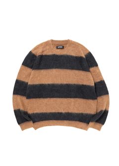 BORDER KNIT (BEIGE) / ボーダー モヘア ニット