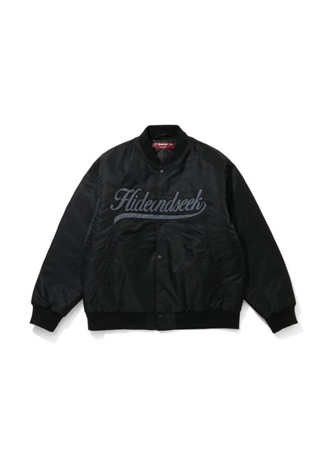 Nylon Varsity Jacket (BLACK) / オリジナル ナイロン スタジャン