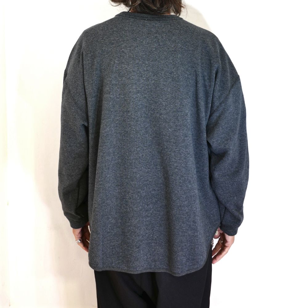BOMBERHEAT®︎ MULTI WAY DROP CS (CHARCOAL) / ボンバーヒート ビッグシルエット カットソー