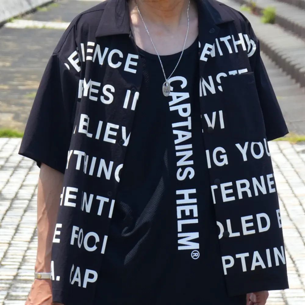 【ラスト1点】CORDURA® WATER-REPELLENT SHIRTS (BLACK) / ストレッチ S/S シャツ