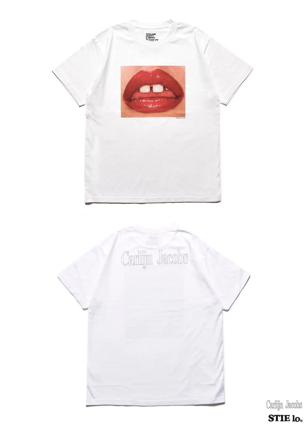 Stie-lo × Carlijn Jacobs Lips T-SH (WHITE) / ×スティーロ×カーライン・ジェイコブス コラボフォトT