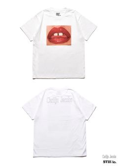 Stie-lo × Carlijn Jacobs Lips T-SH (WHITE) / ×スティーロ×カーライン・ジェイコブス コラボフォトT
