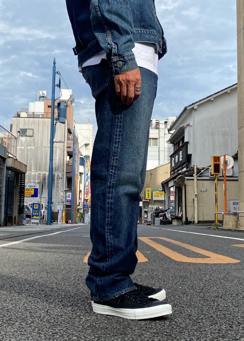 S.Denim Regular Straight Jeans (USD) / ストレート ユーズド デニムパンツ / セットアップ可能