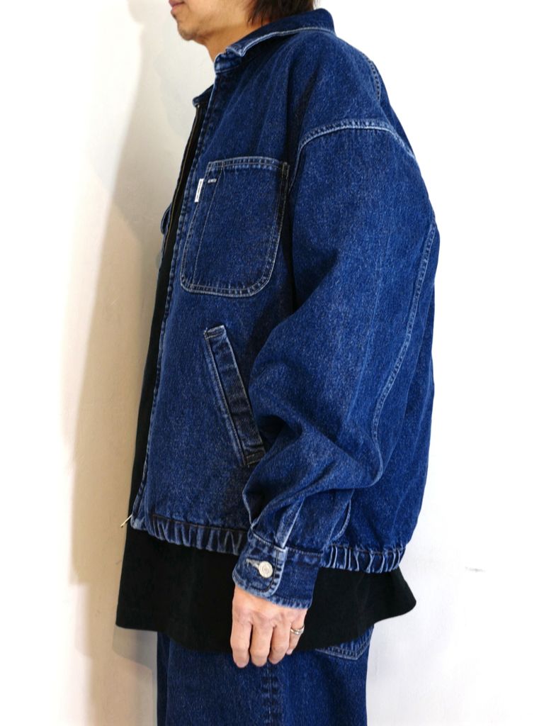 COOTIE PRODUCTIONS - Denim Zip Up Work Jacket (INDIGO FADE 