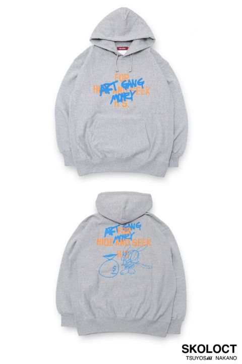 ×SKOLOCT HOODED SWEATSHIRT (HEATHER GRAY) / スコロクト コラボスウェットパーカー