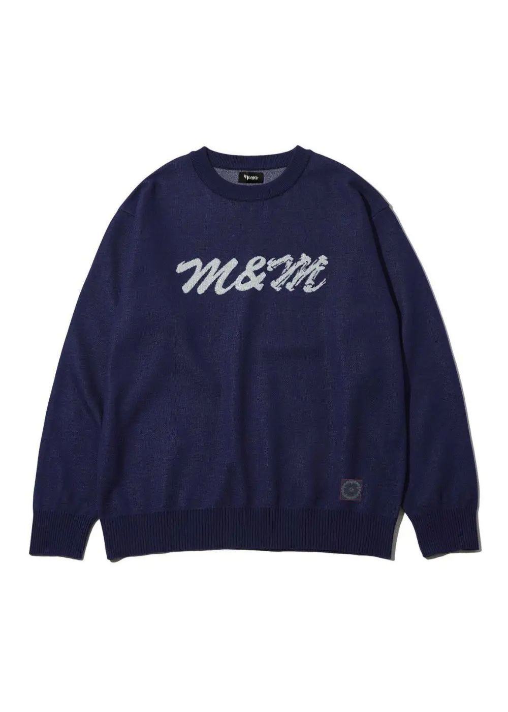 SWEATER M×M MASSES BONE LOGO (NAVY) / マシス コラボレーション ジャガードニット