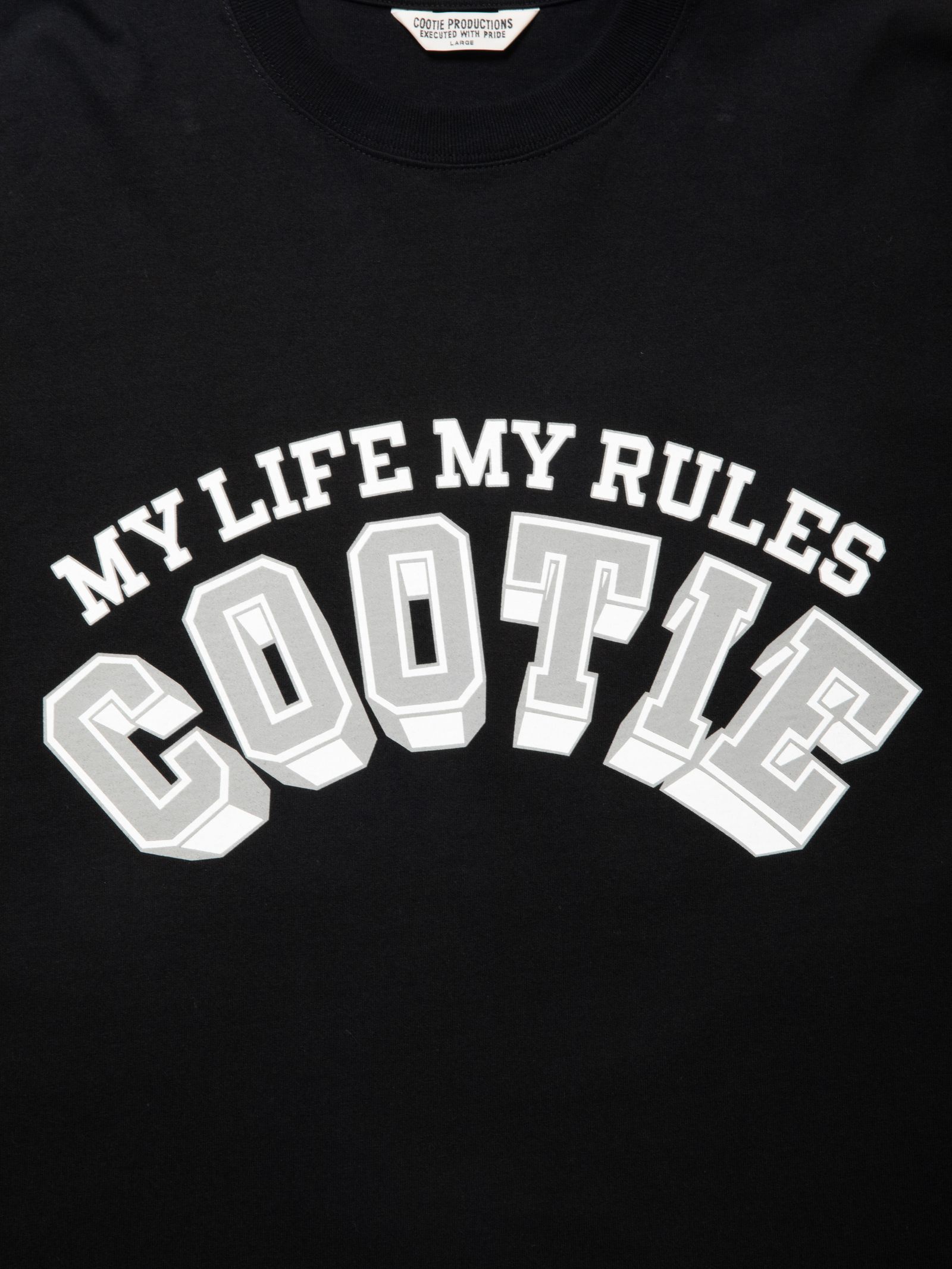 COOTIE PRODUCTIONS - Open End Yarn Print L/S Tee (BLACK) / ロゴ ...