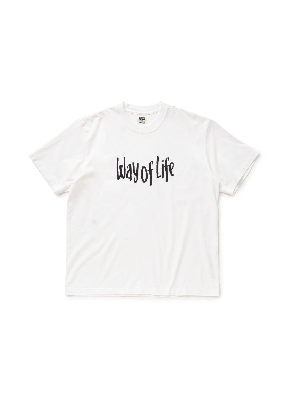 WAY OF LIFE TEE (WHITE) / スローガン プリント Tシャツ