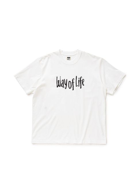 WAY OF LIFE TEE (WHITE) / スローガン プリント Tシャツ