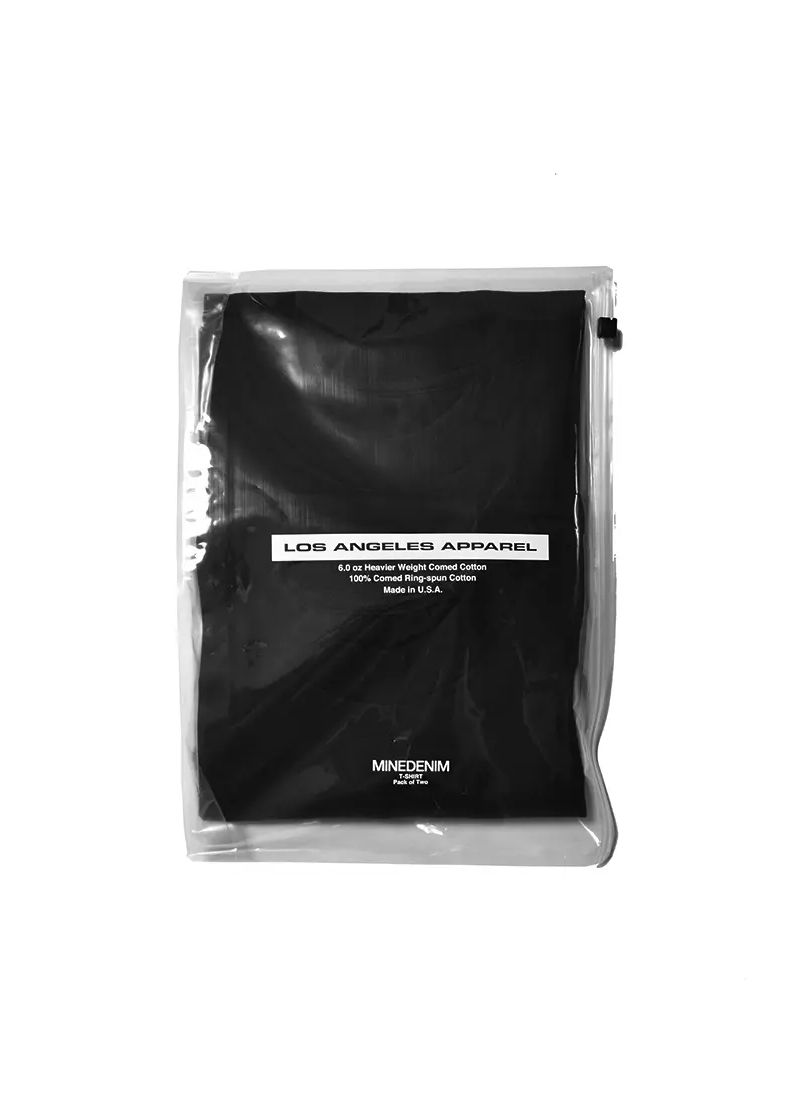 × Los Angeles Apparel 2 Pack T-Shirts (BLACK) / ロサンゼルスアパレル コラボ 2枚セットパックTEE