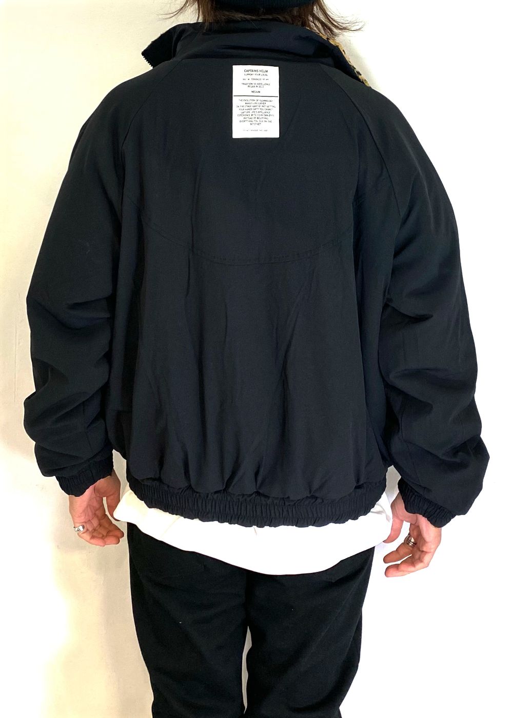 REVERSIBLE FLEECE JACKET (BLACK×LEOPARD) / リバーシブル フリース ジャケット