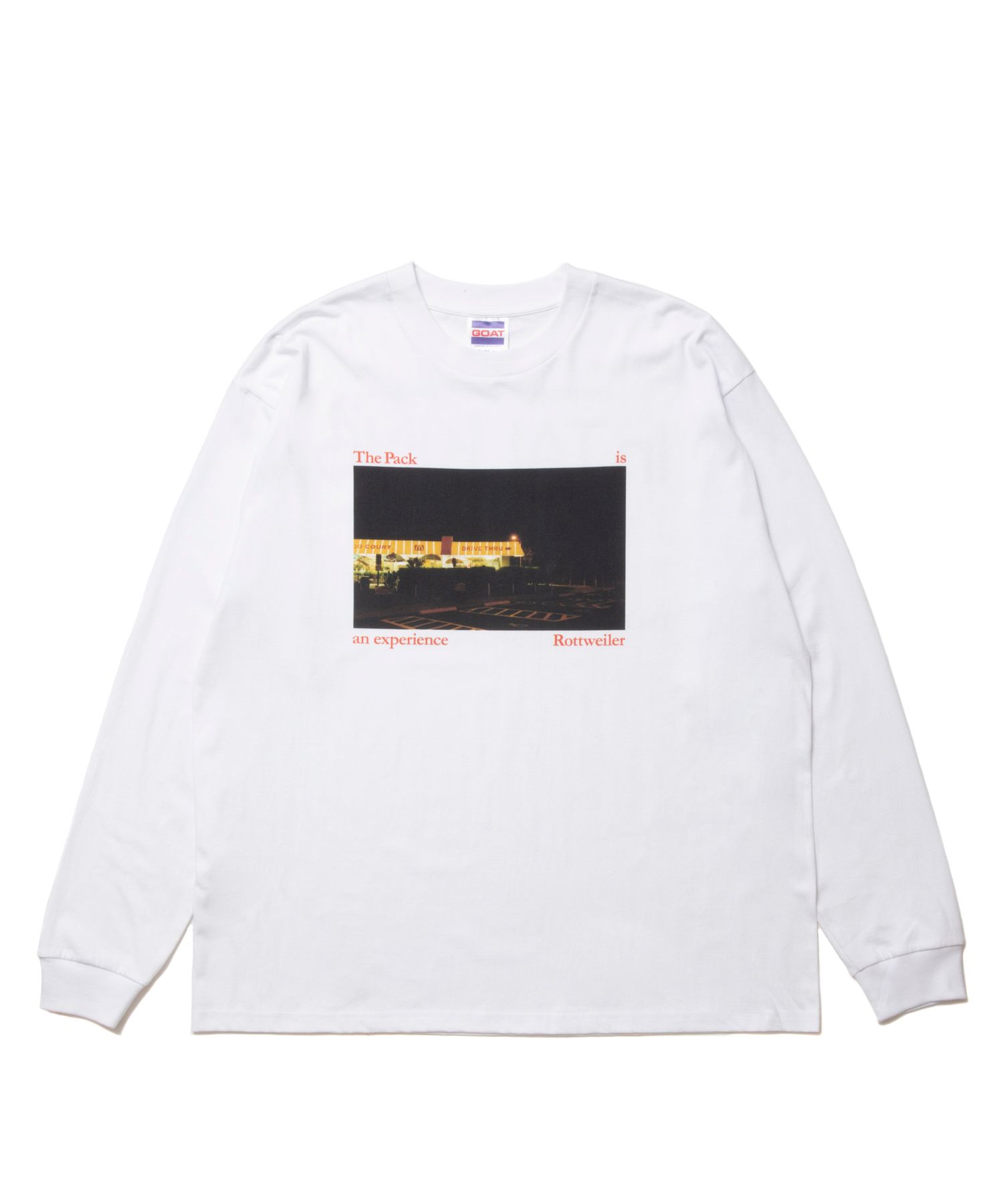 CAL NIGHT LS PHOTO TEE (WHITE) / フォト プリント Tシャツ