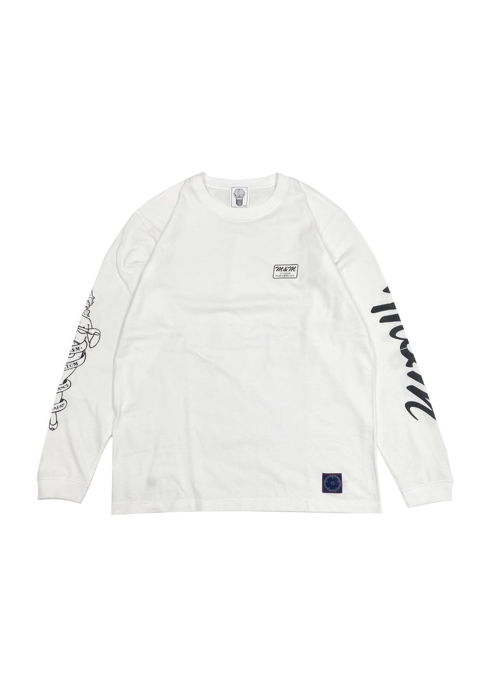 【ラスト1点】PRINT L/S TEE (WHITE) / ロゴ プリント ロンT