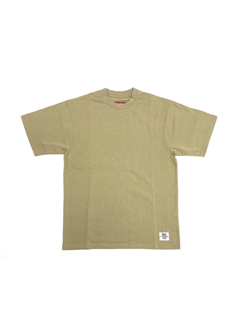 H&S S/S Tee (BEIGE) / オリジナル ロゴ プリント ショート スリーブ Tシャツ