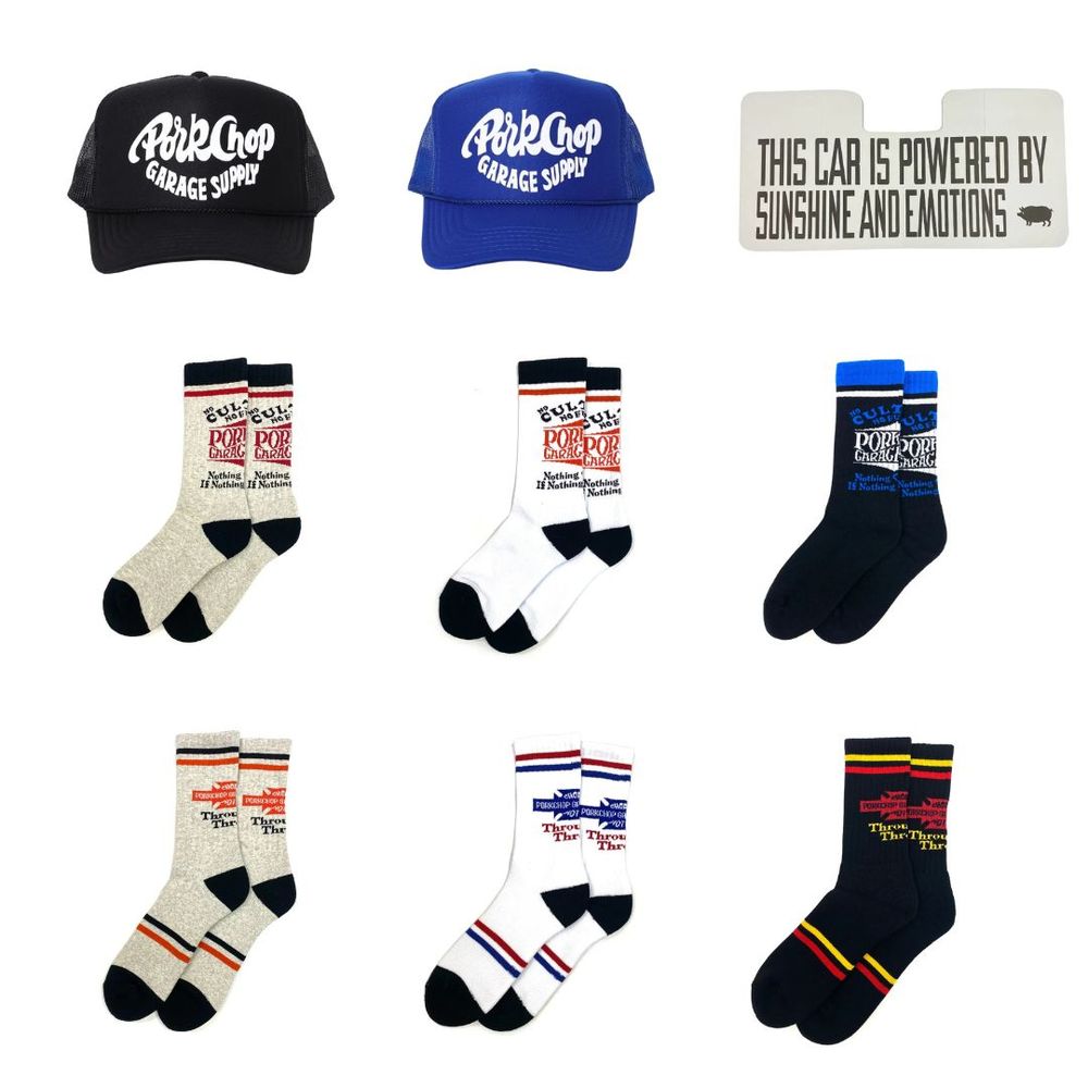 PORKCHOP GARAGE SUPPLY 新作販売告知 / キャップやソックス等、人気小物が揃って発売！