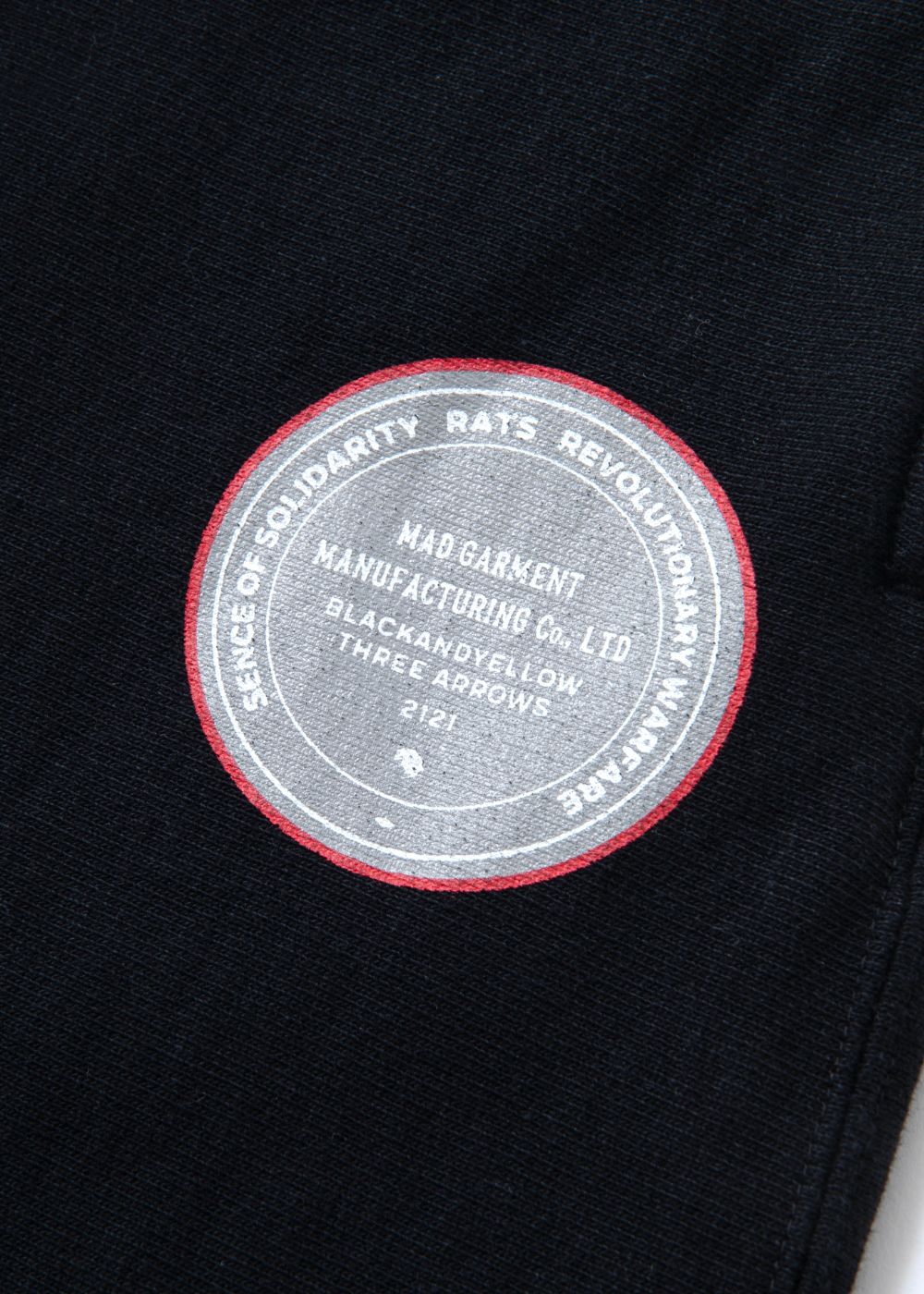 RATS - CIRCLE MGM RW SWEAT PANTS (BLACK) / プリントスウェット