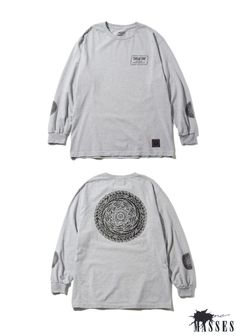 PRINT L/S TEE (×MASSES) (HEATHER GRAY) / マシス コラボレーション プリントロンT