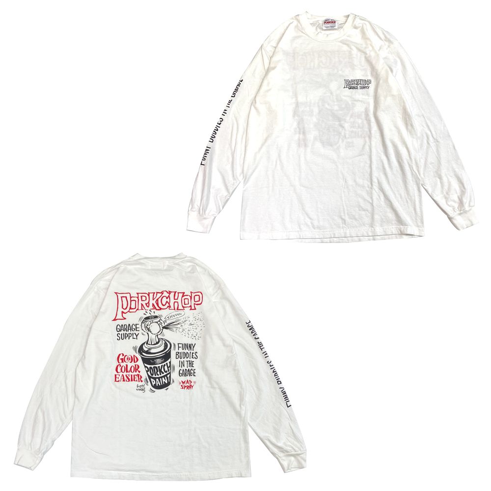 PORKCHOP GARARE SUPPLY 新作販売告知 / インパクト十分のグラフィックが目を引くL/S TEE、コーチJKT。
