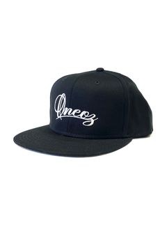 ONE OZ BASEBALL CAP (BLACK) / 刺繍ロゴ ベースボールキャップ