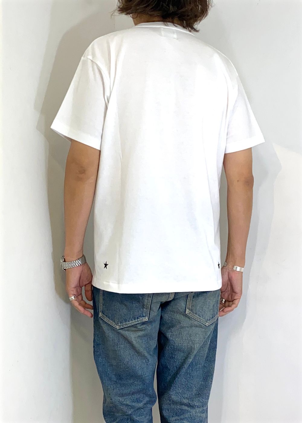 HENRY NECK TEE (WHITE) / ヘンリーネック Tシャツ