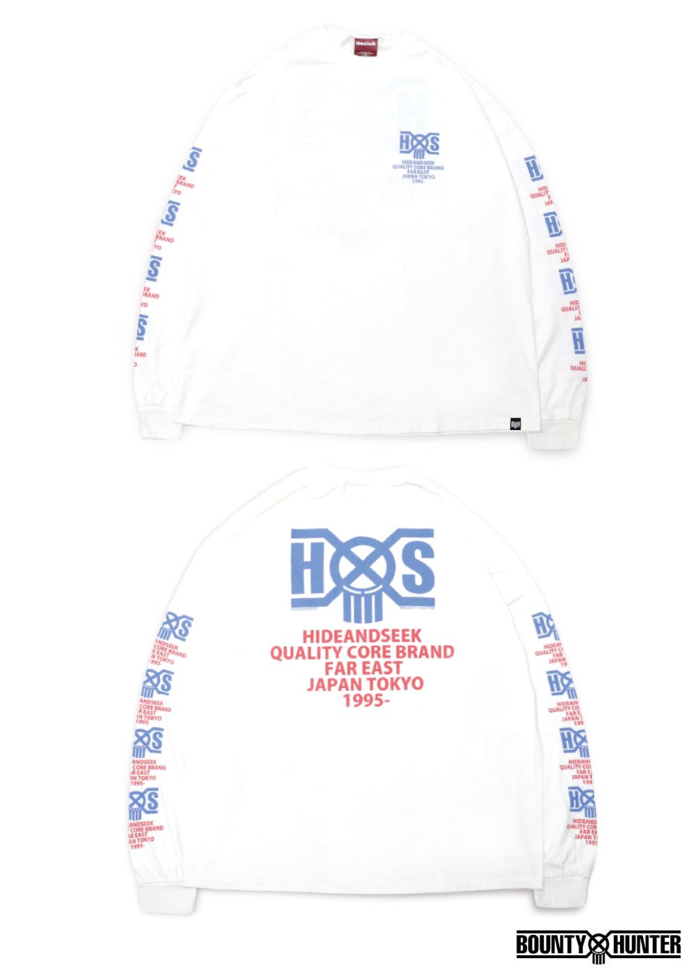 HIDE AND SEEK - HS×BH L/S TEE (WHITE) / バウンティーハンター 