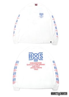HS×BH L/S TEE (WHITE) / バウンティーハンター コラボ ロングスリーブTシャツ
