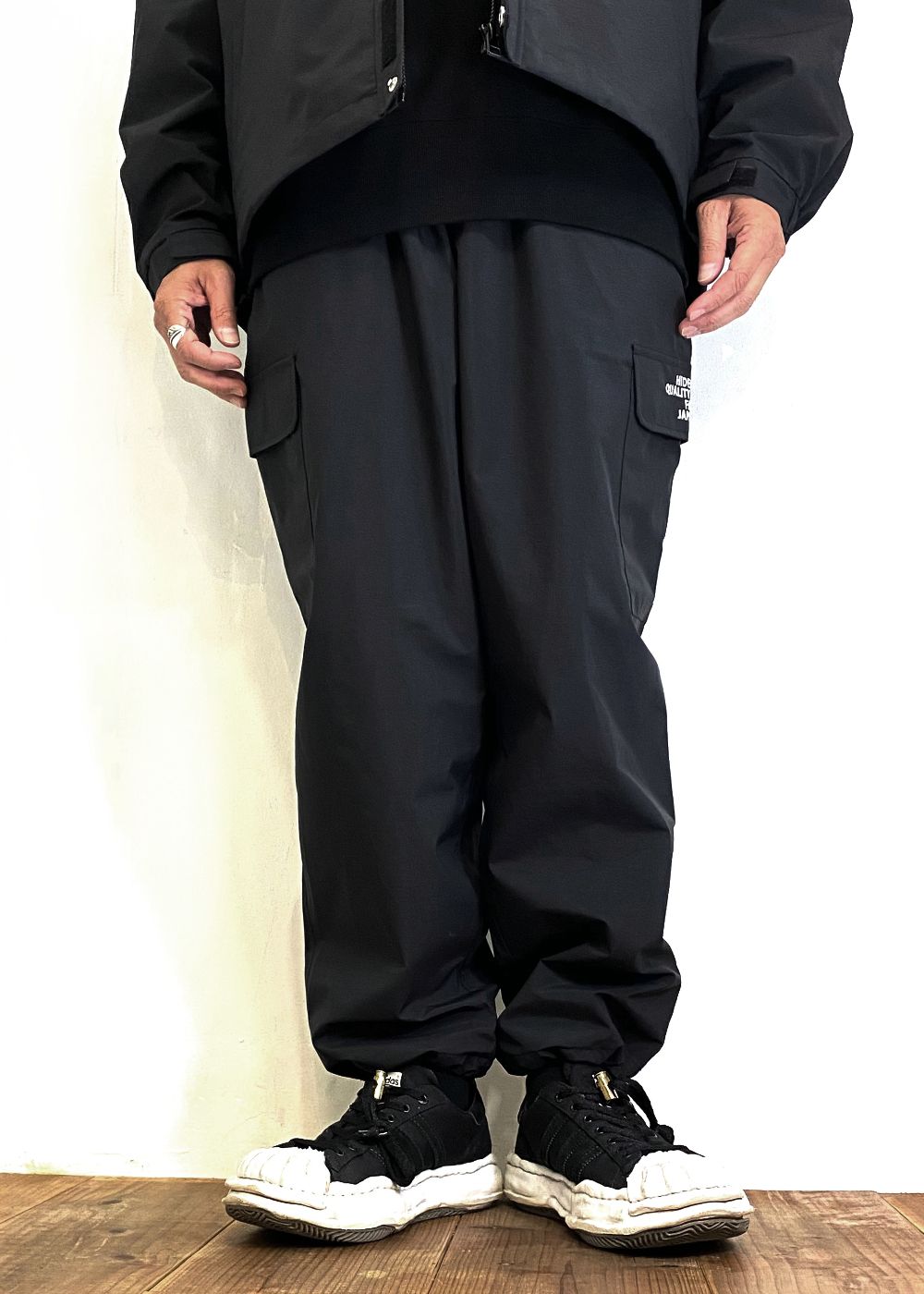 Nylon 6P Pant (BLACK) / ナイロン 6ポケット トラックパンツ / セットアップ可能