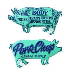 【ラスト1点】PORK CUSHION (LIGHT GREEN / NAVY) / ポーククッション