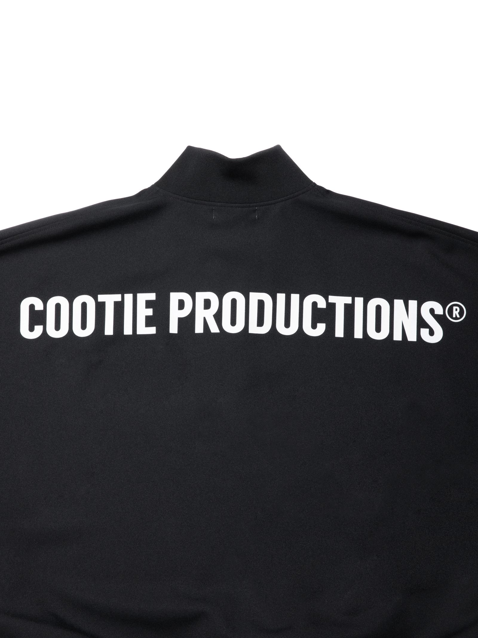 COOTIE PRODUCTIONS - Polyester Twill Half Zip L/S Tee (BLACK