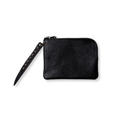 PLANE LEATHER WALLET POUCH (BLACK) / プレーン レザー ウォレット ポーチ