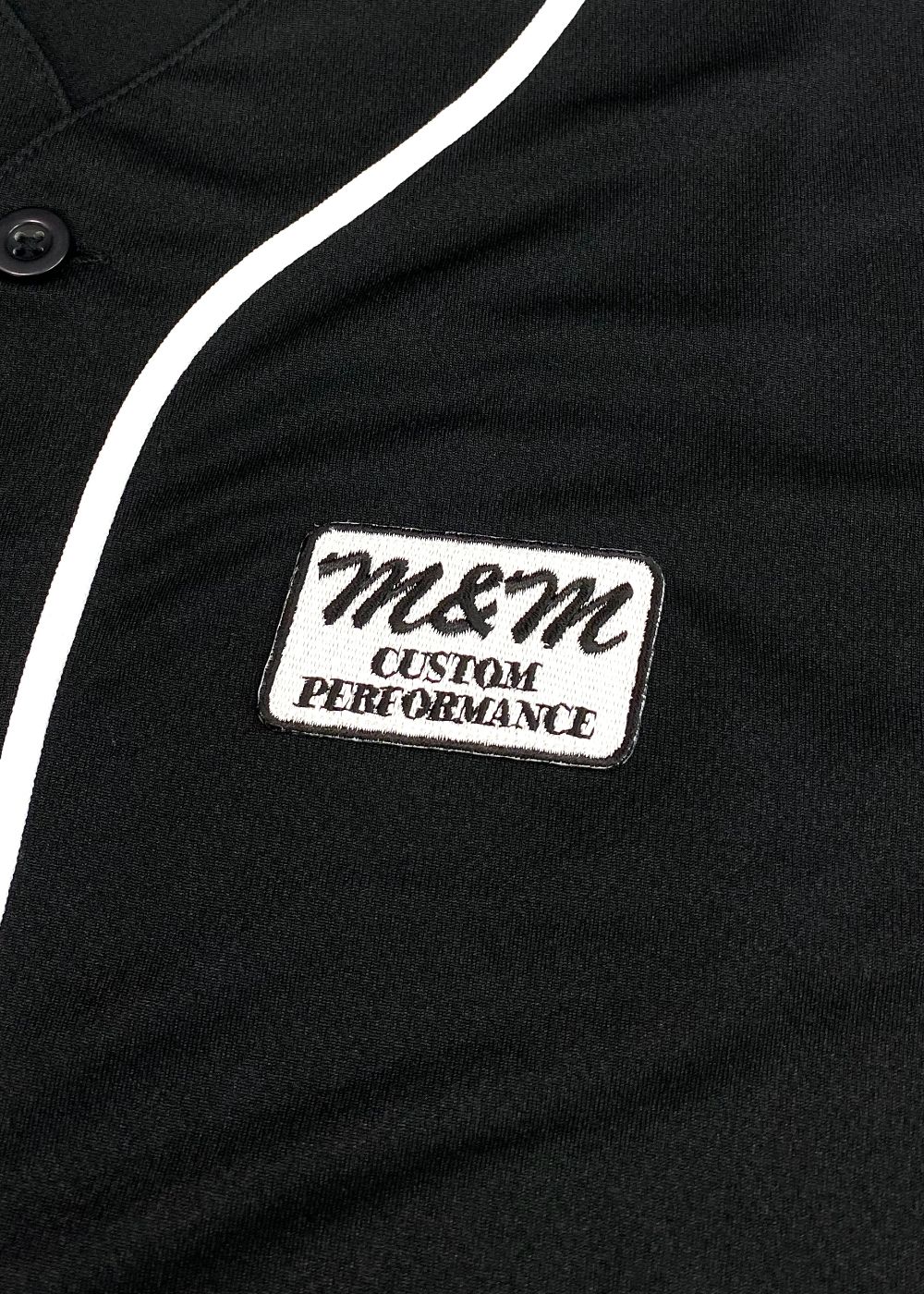 M&M CUSTOM PERFORMANCE - DRY ATHLETIC BASEBALL SHIRT (BLACK×WHITE) / ドライ  アスレチック ベースボールシャツ | LOOPHOLE