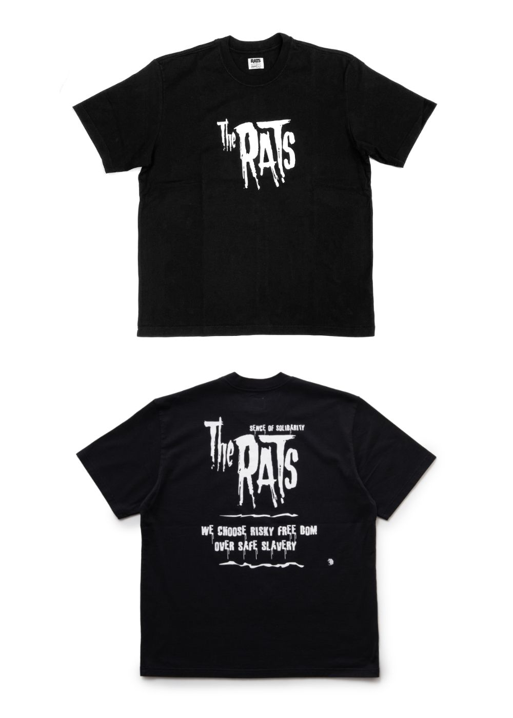 RATS - THE RATS TEE (BLACK) / ホラーロゴ Tシャツ | LOOPHOLE