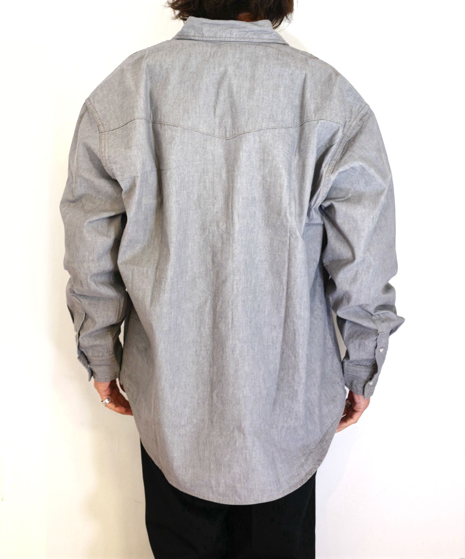 ROTTWEILER - R9 GRAY DENIM SHIRT (GRAY) / デニム ウエスタン