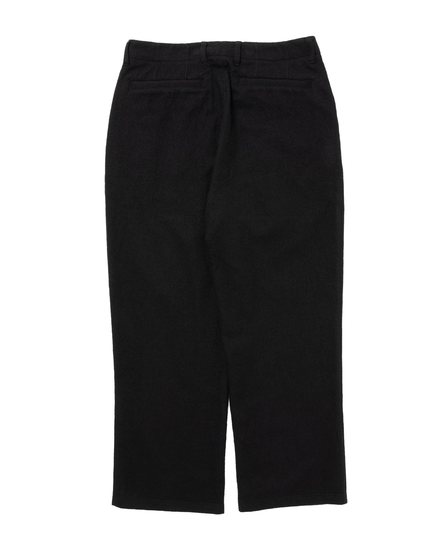 R9 2TAC PANTS (BLACK) / コットン ウール ワイド パンツ