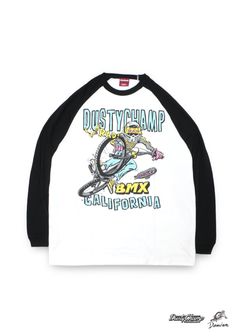 DUSTYCHAMP × DamianFulton RAGLAN L/S TEE (BLACK) / ダスティーチャンプ × ダミアンフルトン コラボ ロングスリーブ Tシャツ