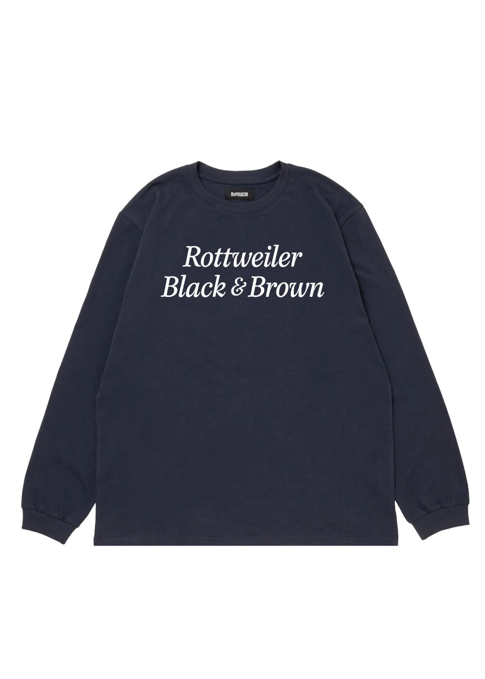 R9 B&B LS TEE (NAVY) /  オリジナル ロゴプリント ロングスリーブ Tシャツ