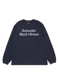 R9 B&B LS TEE (NAVY) /  オリジナル ロゴプリント ロングスリーブ Tシャツ