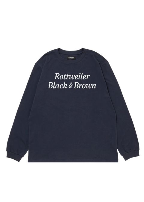 R9 B&B LS TEE (NAVY) /  オリジナル ロゴプリント ロングスリーブ Tシャツ