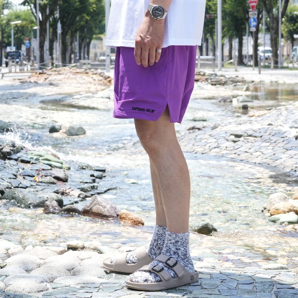 【ラスト1点】ACTIVE TECH SHORTS (PURPLE) / ストレッチ ナイロン ショーツ
